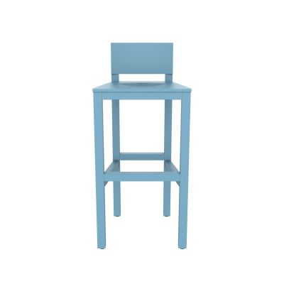 Atelier Van Lieshout Shaker Barstool 65 Pastel Blue RAL5024 Hard Leg Ends