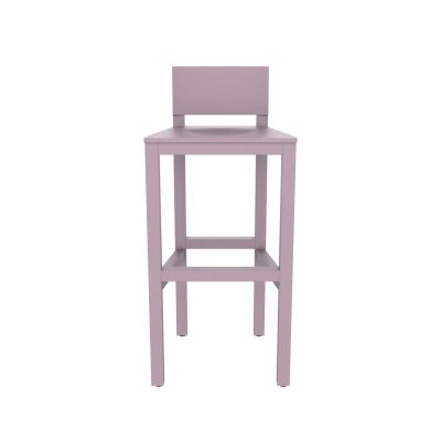 Atelier Van Lieshout Shaker Barstool 65 Pastel Violet RAL4009 Hard Leg Ends