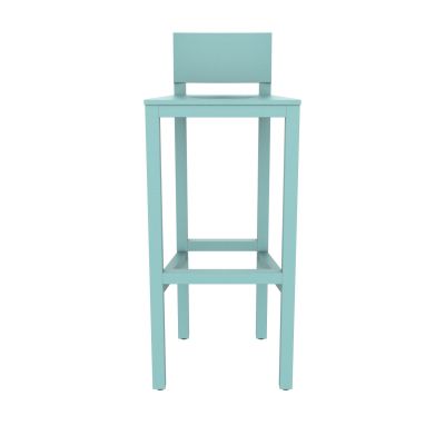 Atelier Van Lieshout Shaker Barstool 75 Pastel Turquoise RAL6034 Hard Leg Ends