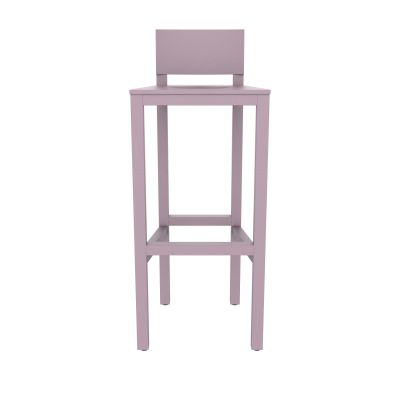 Atelier Van Lieshout Shaker Barstool 75 Pastel Violet RAL4009 Hard Leg Ends