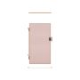 Left Swing Door (80x200 cm) Frame Grey Beige, Panel Pink