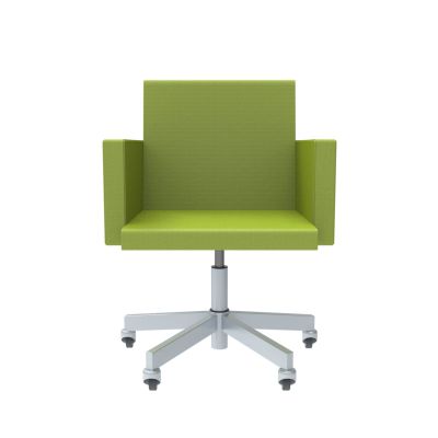 Lensvelt Atelier Van Lieshout Office Chair With Armrests Fairway Green 020 Galvanized Soft Rolls