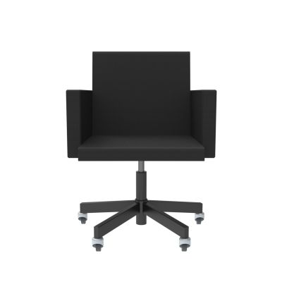 Lensvelt Atelier Van Lieshout Office Chair With Armrests Havana Black 090 Black (RAL9005) Soft Rolls