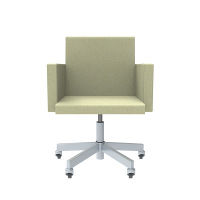 Lensvelt Atelier Van Lieshout Office Chair With Armrests Moss Ivory 30 Galvanized Soft Rolls