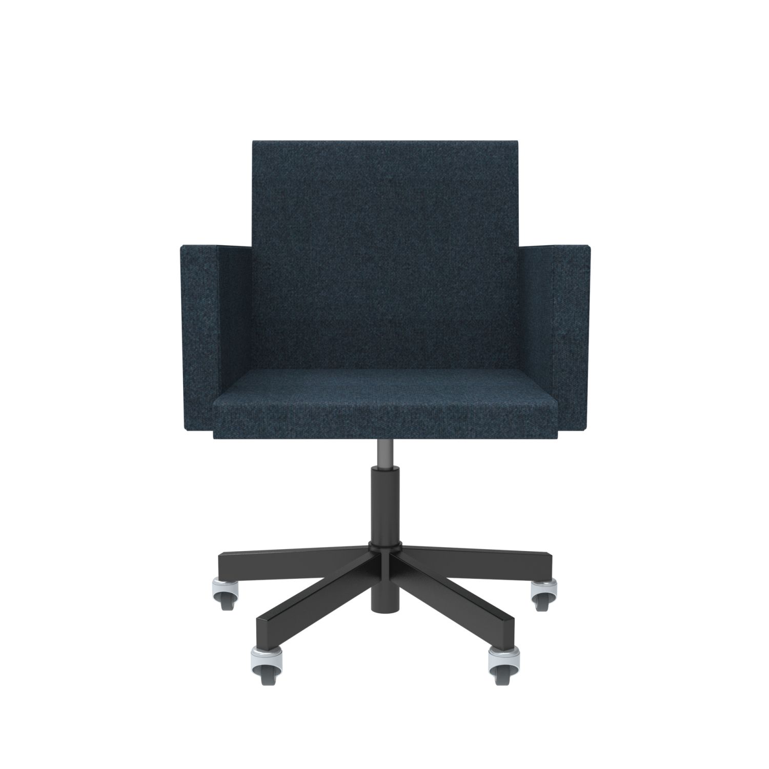 lensvelt atelier van lieshout office chair with armrests moss night blue 45 black ral9005 soft rolls