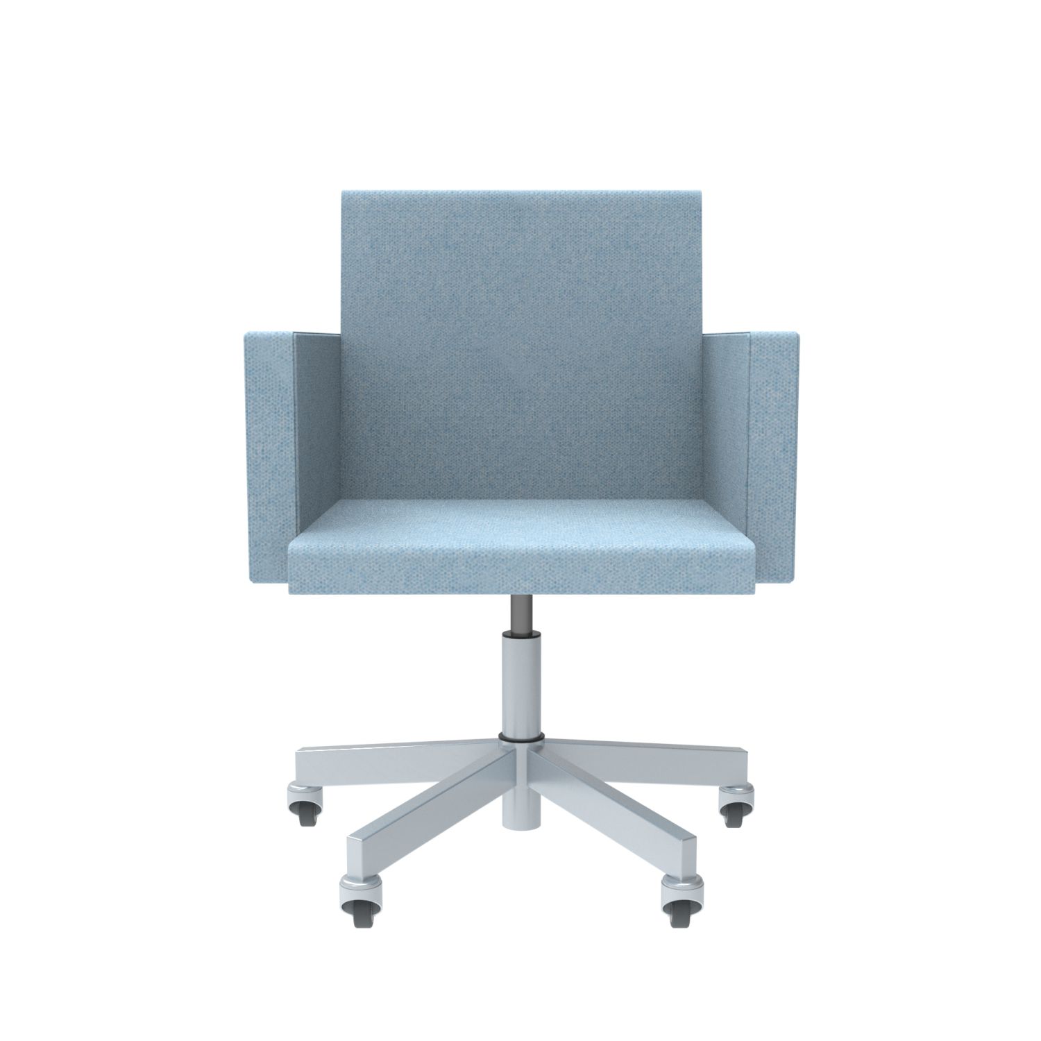 lensvelt atelier van lieshout office chair with armrests moss pastel blue 40 galvanized soft rolls
