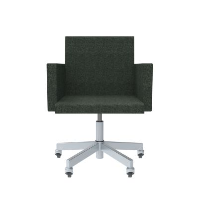 Lensvelt Atelier Van Lieshout Office Chair With Armrests Moss Summer Green 38 Galvanized Soft Rolls