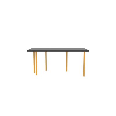 Lensvelt B-Brand Table Five Fixed Heigt 103x172 HPL Black 50 mm (Price level 1) Yellow RAL1004