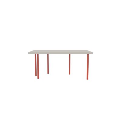 Lensvelt B-Brand Table Five Fixed Heigt 103x172 HPL White 50 mm (Price level 1) Vermilion Red RAL2002