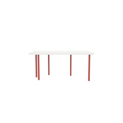 Lensvelt B-Brand Table Five Fixed Heigt 103x172 HPL White 50 mm (Price level  3 - No Fingerprints) Vermilion Red RAL2002