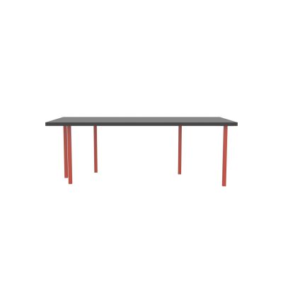 Lensvelt B-Brand Table Five Fixed Heigt 103x218 HPL Black 50 mm (Price level 1) Vermilion Red RAL2002