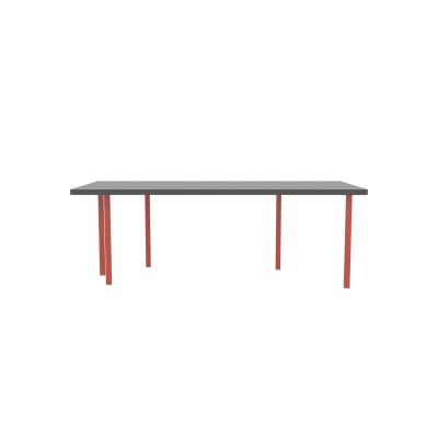 Lensvelt B-Brand Table Five Fixed Heigt 103x218 HPL Black 50 mm (Price level  3 - No Fingerprints) Vermilion Red RAL2002