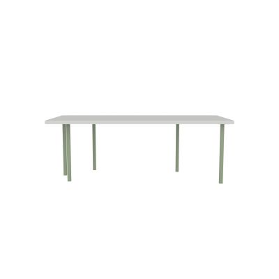 Lensvelt B-Brand Table Five Fixed Heigt 103x218 HPL Boring Grey 50 mm (Price level 1) Green RAL6021