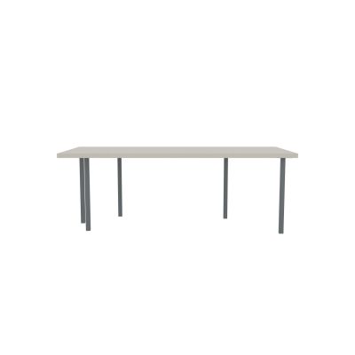 Lensvelt B-Brand Table Five Fixed Heigt 103x218 HPL White 50 mm (Price level 1) Dark Grey RAL7011