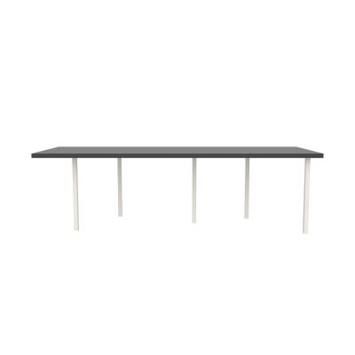 Lensvelt B-Brand Table Five Fixed Heigt 103x264 HPL Black 50 mm (Price level 1) White RAL9010