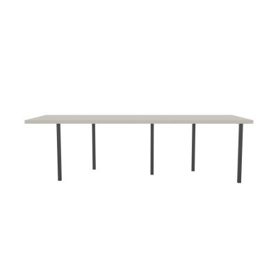 Lensvelt B-Brand Table Five Fixed Heigt 103x264 HPL White 50 mm (Price level 1) Black RAL9005