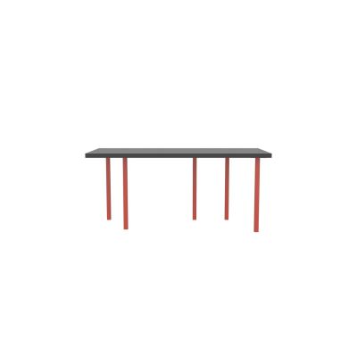 Lensvelt B-Brand Table Five Fixed Heigt 80x172 HPL Black 50 mm (Price level 1) Vermilion Red RAL2002
