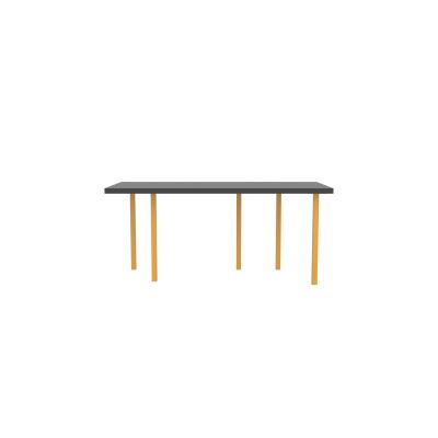 Lensvelt B-Brand Table Five Fixed Heigt 80x172 HPL Black 50 mm (Price level 1) Yellow RAL1004