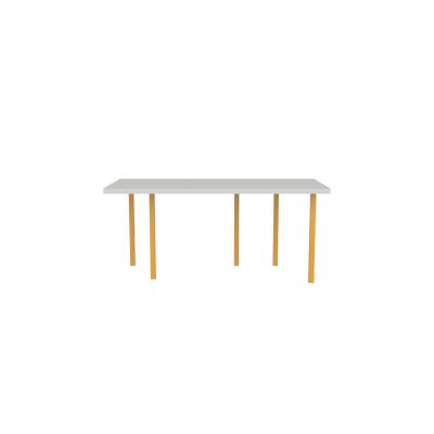 Lensvelt B-Brand Table Five Fixed Heigt 80x172 HPL White 50 mm (Price level 1) Yellow RAL1004