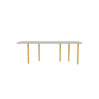 Lensvelt B-Brand Table Five Fixed Heigt 80x218 HPL White 50 mm (Price level 1) Yellow RAL1004