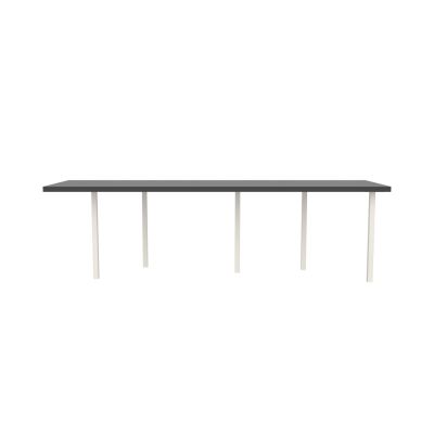 Lensvelt B-Brand Table Five Fixed Heigt 80x264 HPL Black 50 mm (Price level 1) White RAL9010