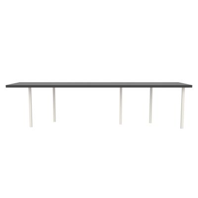 Lensvelt B-Brand Table Five Fixed Heigt 80x310 HPL Black 50 mm (Price level 1) White RAL9010