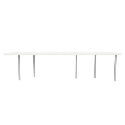 Lensvelt B-Brand Table Five Fixed Heigt 80x310 HPL White 50 mm (Price level  3 - No Fingerprints) Light Grey RAL7035