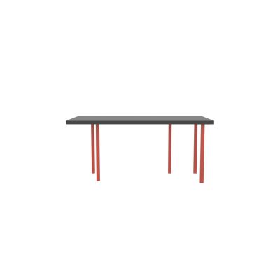 Lensvelt B-Brand Table Five Fixed Heigt 91,5x172 HPL Black 50 mm (Price level 1) Vermilion Red RAL2002