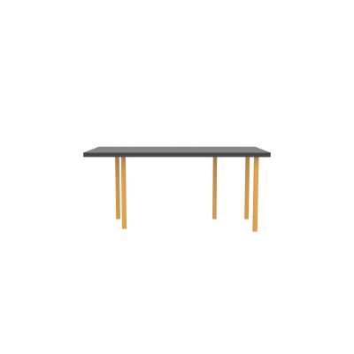 Lensvelt B-Brand Table Five Fixed Heigt 91,5x172 HPL Black 50 mm (Price level 1) Yellow RAL1004