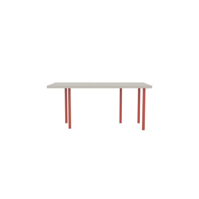 Lensvelt B-Brand Table Five Fixed Heigt 91,5x172 HPL White 50 mm (Price level 1) Vermilion Red RAL2002