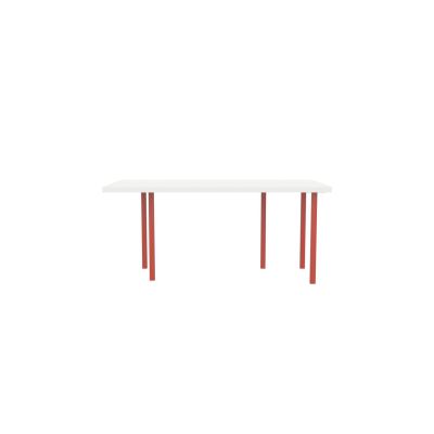 Lensvelt B-Brand Table Five Fixed Heigt 91,5x172 HPL White 50 mm (Price level  3 - No Fingerprints) Vermilion Red RAL2002