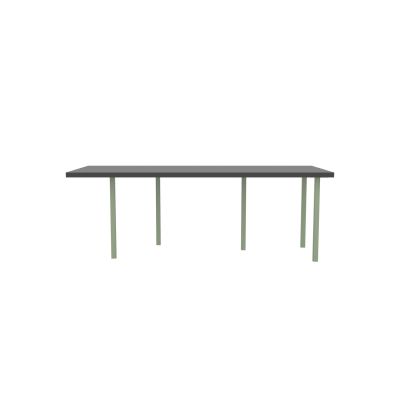 Lensvelt B-Brand Table Five Fixed Heigt 91,5x218 HPL Black 50 mm (Price level 1) Green RAL6021