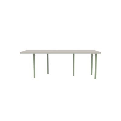 Lensvelt B-Brand Table Five Fixed Heigt 91,5x218 HPL White 50 mm (Price level 1) Green RAL6021