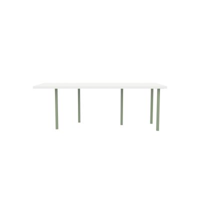 Lensvelt B-Brand Table Five Fixed Heigt 91,5x218 HPL White 50 mm (Price level  3 - No Fingerprints) Green RAL6021