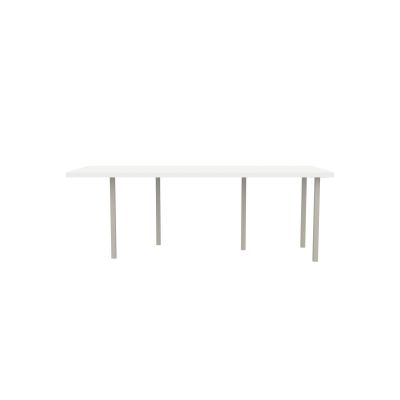 Lensvelt B-Brand Table Five Fixed Heigt 91,5x218 HPL White 50 mm (Price level  3 - No Fingerprints) Boring Grey RAL7044