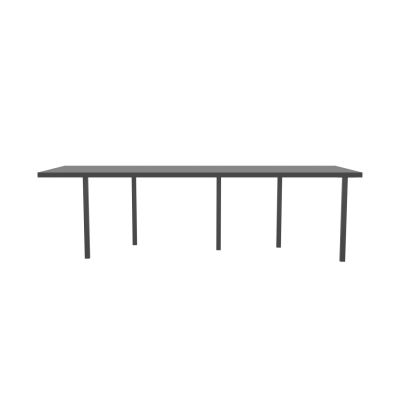 Lensvelt B-Brand Table Five Fixed Heigt 91,5x264 HPL Black 50 mm (Price level 1) Black RAL9005