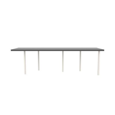 Lensvelt B-Brand Table Five Fixed Heigt 91,5x264 HPL Black 50 mm (Price level  3 - No Fingerprints) White RAL9010