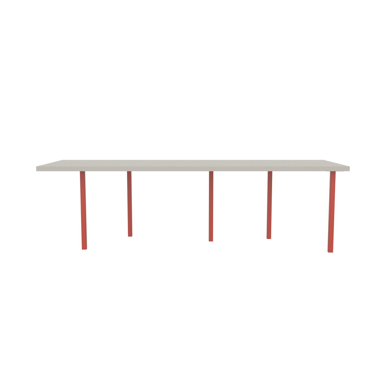 lensvelt bbrand table five fixed heigt 915x264 hpl white 50 mm price level 1 vermilion red ral2002
