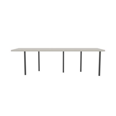 Lensvelt B-Brand Table Five Fixed Heigt 91,5x264 HPL White 50 mm (Price level 1) Black RAL9005