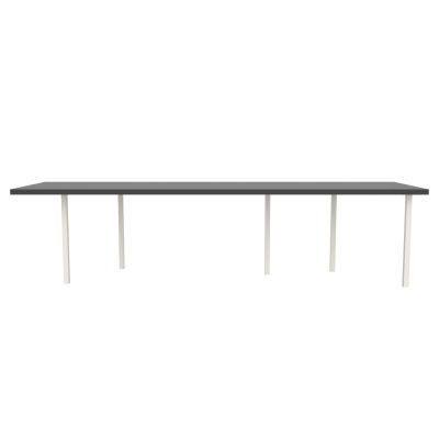 Lensvelt B-Brand Table Five Fixed Heigt 91,5x310 HPL Black 50 mm (Price level 1) White RAL9010