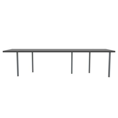 Lensvelt B-Brand Table Five Fixed Heigt 91,5x310 HPL Black 50 mm (Price level 1) Dark Grey RAL7011