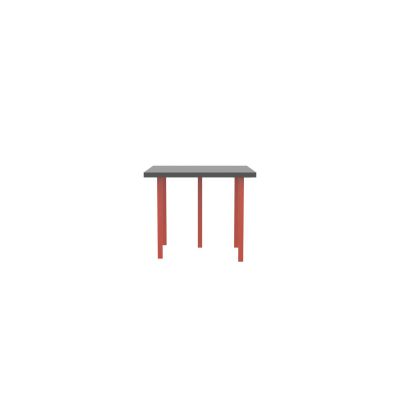 Lensvelt B-Brand Table Five Fixed Heigt 91,5x91,5 HPL Black 50 mm (Price level  3 - No Fingerprints) Vermilion Red RAL2002
