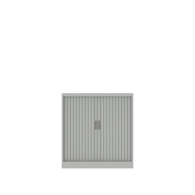 Lensvelt Design Team Tambour Cabinet 100 cm 45 cm x 105 cm (high base) (2 shelves) Light Grey (RAL7035)