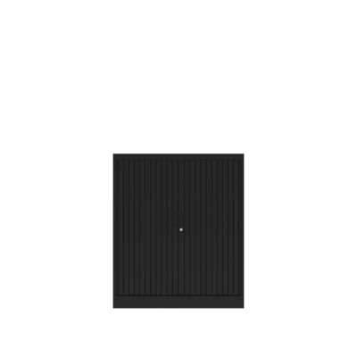 Lensvelt Design Team Tambour Cabinet 100 cm 45 cm x 118 cm (high base) (2 shelves) Black (RAL9005)