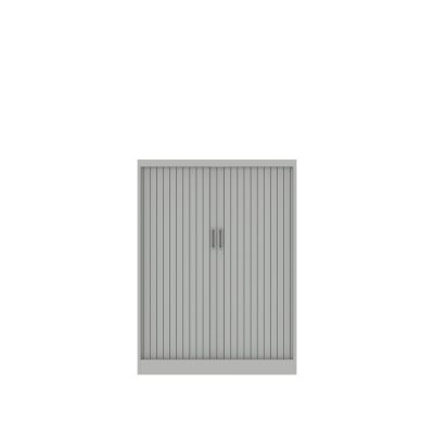 Lensvelt Design Team Tambour Cabinet 100 cm 45 cm x 135 cm (high base) (2 shelves) Light Grey (RAL7035)