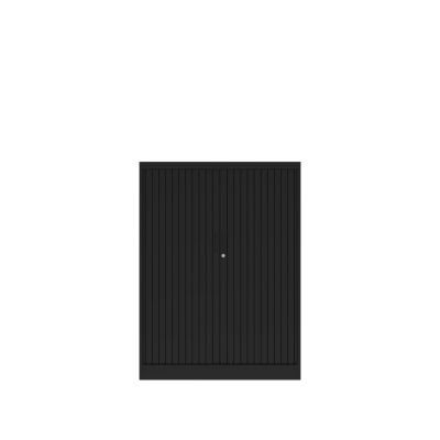 Lensvelt Design Team Tambour Cabinet 100 cm 45 cm x 135 cm (high base) (2 shelves) Black (RAL9005)