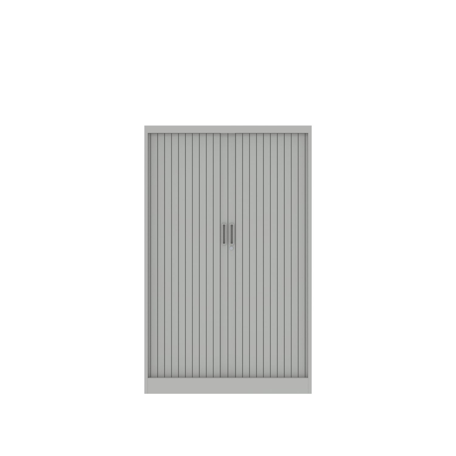 lensvelt design team tambour cabinet 100 cm 45 cm x 160 cm high base 3 shelves light grey ral7035