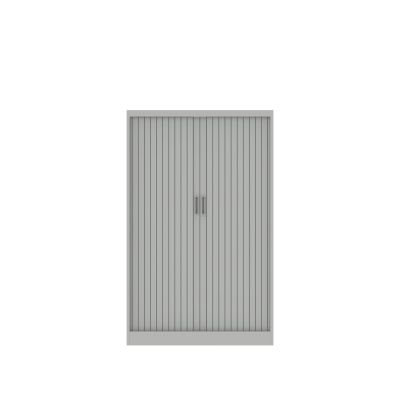 Lensvelt Design Team Tambour Cabinet 100 cm 45 cm x 160 cm (high base) (3 shelves) Light Grey (RAL7035)