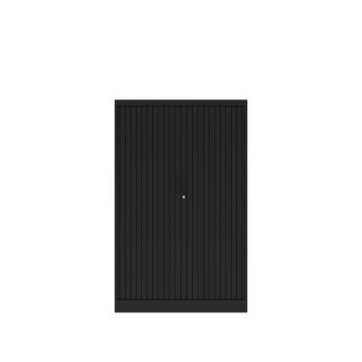 Lensvelt Design Team Tambour Cabinet 100 cm 45 cm x 160 cm (high base) (3 shelves) Black (RAL9005)