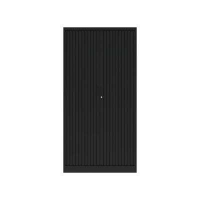 Lensvelt Design Team Tambour Cabinet 100 cm 45 cm x 198 cm (high base) (4 shelves) Black (RAL9005)